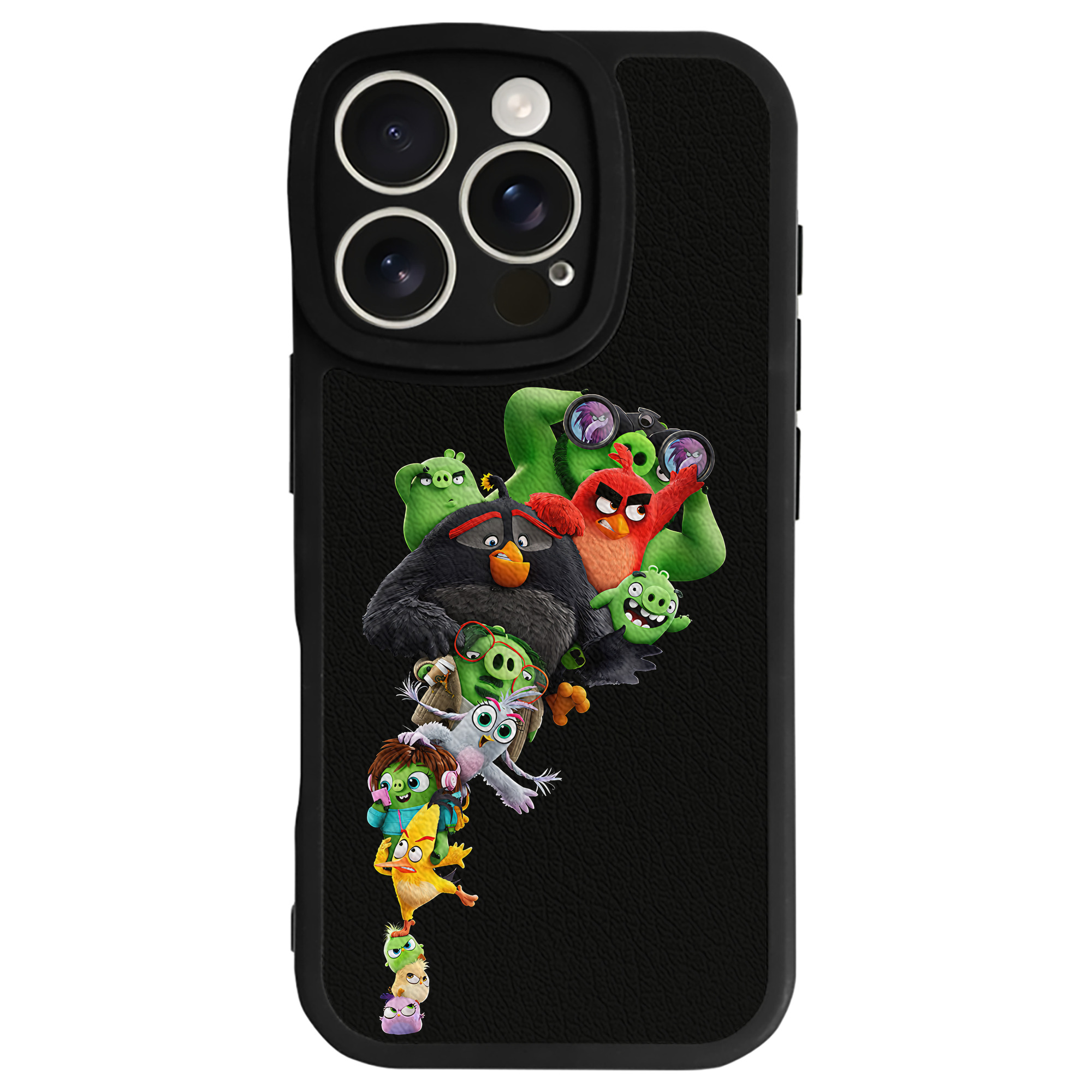 （画像用） Angry Birds アングリーバード 【iPhone 16シリーズ対応】シリコンスマホケース（レザー調） 材質：シリコン